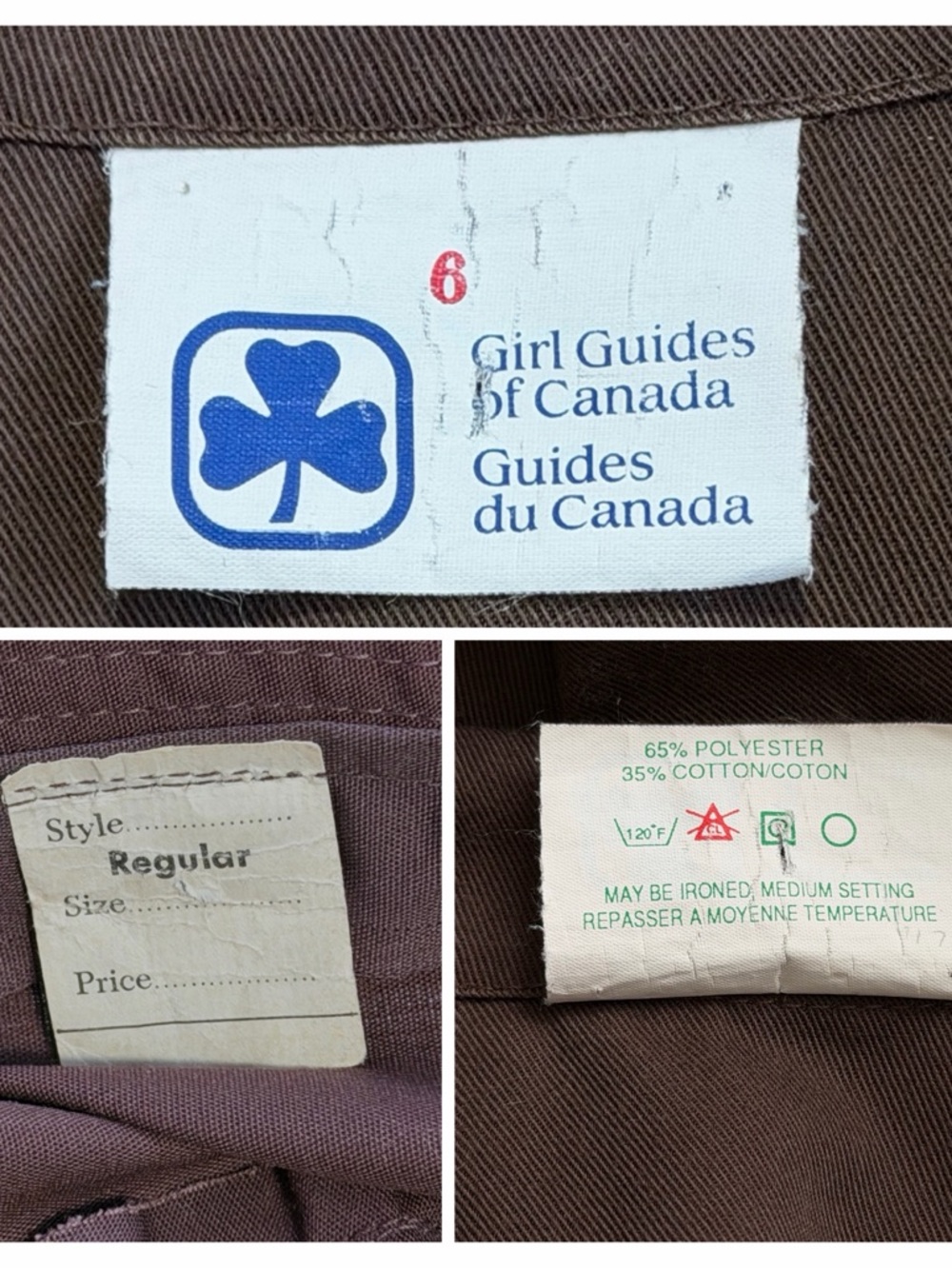 Vintage 70’s / 80’s Girl Guides of Canada Vintage Brownie Dress, Hat & Pixie Pin - Picture 14 of 15